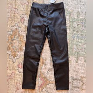 Crewcuts Black Faux Leather Leggings